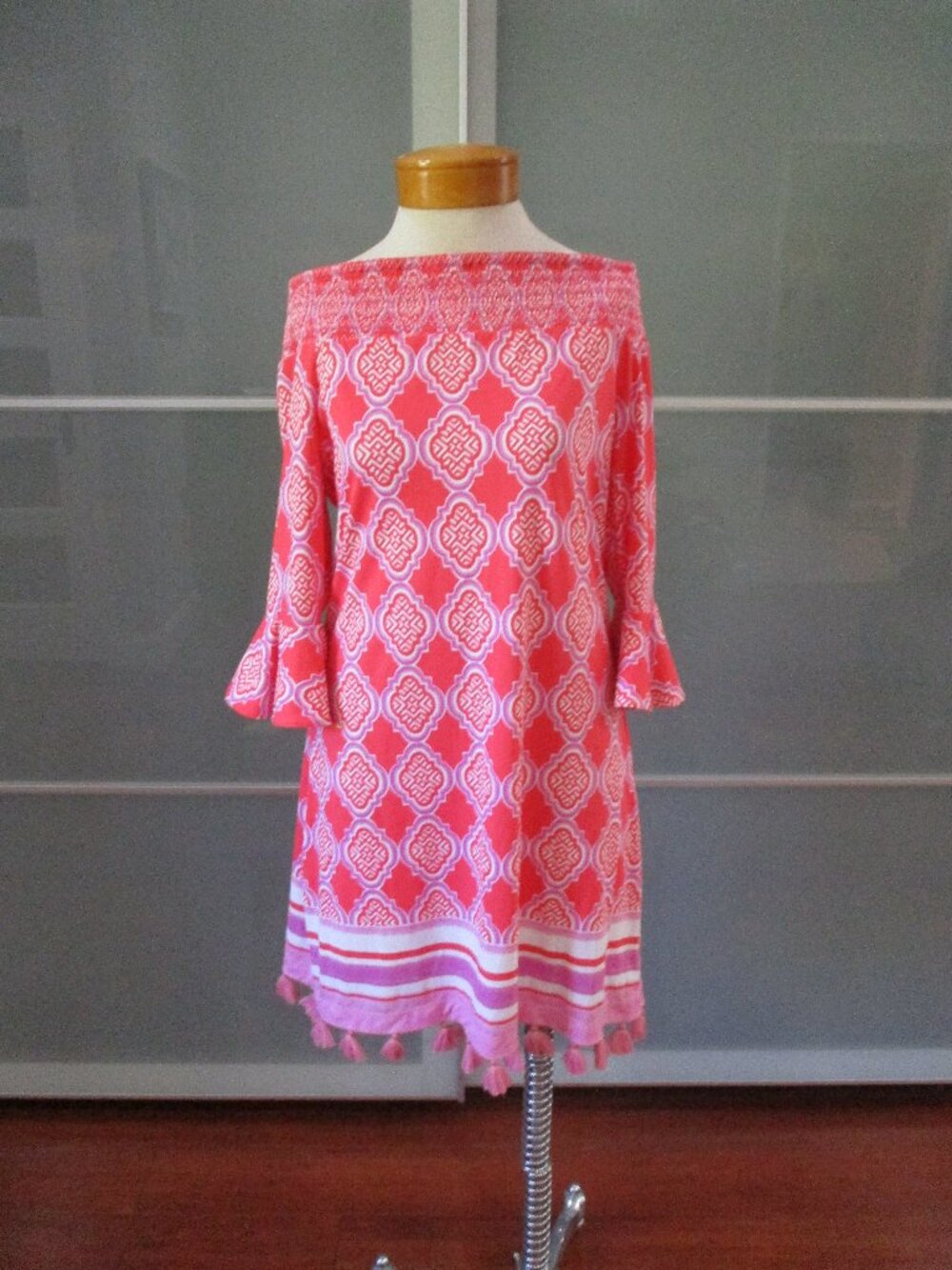 Cabana Life Off Shoulder Tulip Sleeve After Beach Pool Cover Up Dress